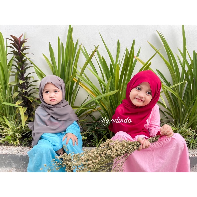 Pashmina Tali Anak / Pasmina Ceruty babydoll kids instant balita bayi