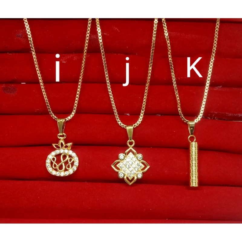 RP22. Kalung xuping wanita lapis emas dgn mata zircon 45 cm itali