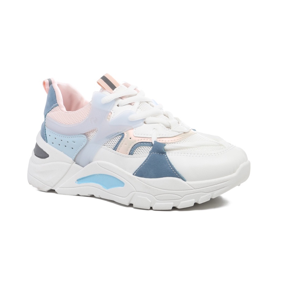 PVN Nayeon Sepatu Sneakers Wanita Sport Shoes Blue Pink 300-1