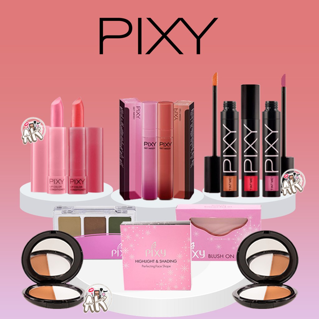 PIXY Lip colour Conditioner, Get Inked, Liptint Me, Hightlight&amp;Shading, 3 Shade Eyehadow,Blush On