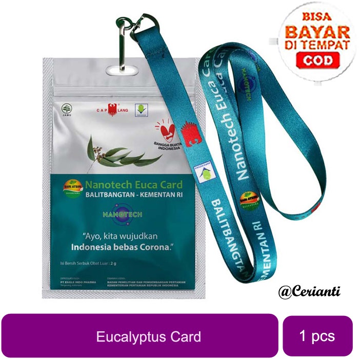 [KALUNG ANTI VIRUS] Cap Lang Nanotech Euca Card / kartu Kalung Antivirus | Minyak Kayu Putih Eucalyptus_Cerianti