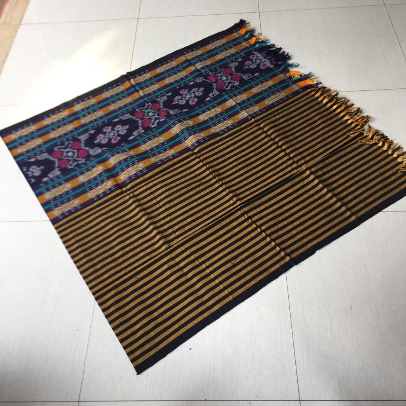 Kain Tenun Blanket torso Jepara gold kombinasi lurik