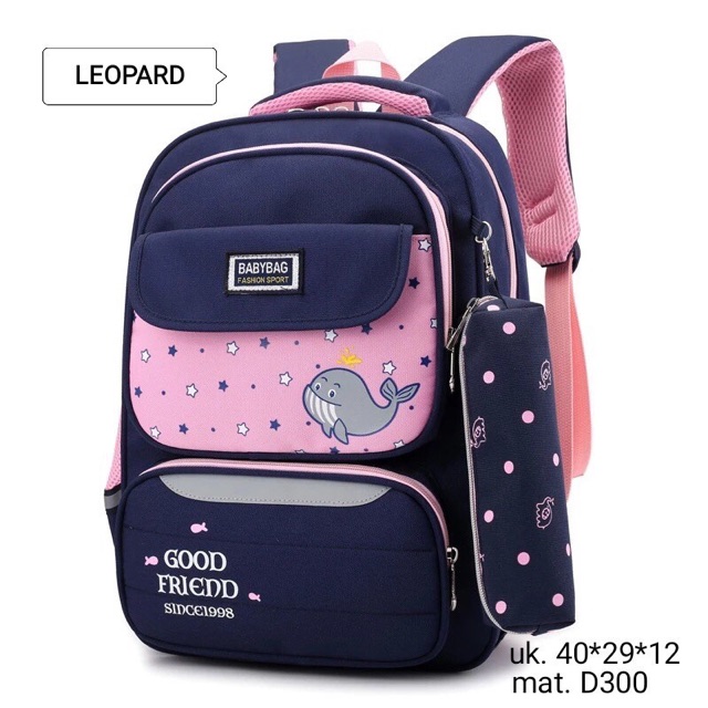 Tas ransel ikanpaus dolpin 2in1 / tas barbie love / tas sekolah sd smp sma  / backpack