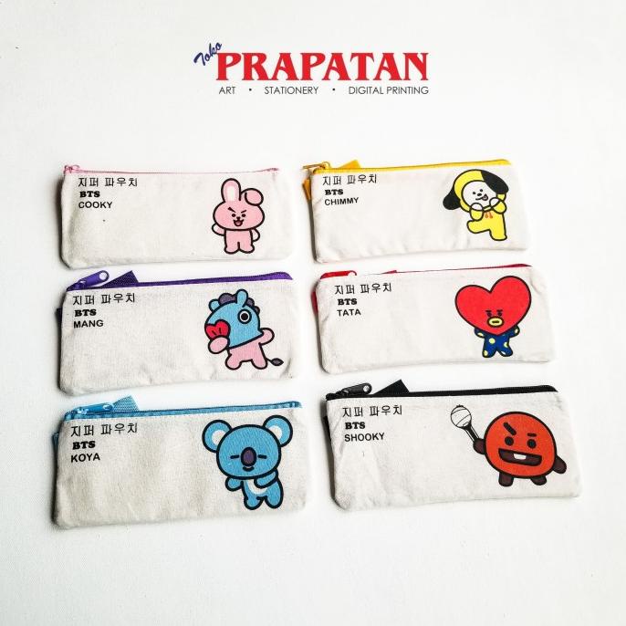 

TEMPAT PENSIL KANVAS BTS / TEMPAT ALAT TULIS BTS - MANG