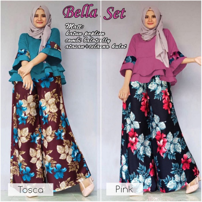 (GRATIS ONGKIR) Setelan Kulot dinaya / setelan muslim / setelan kulot muslim / baju muslim grosir