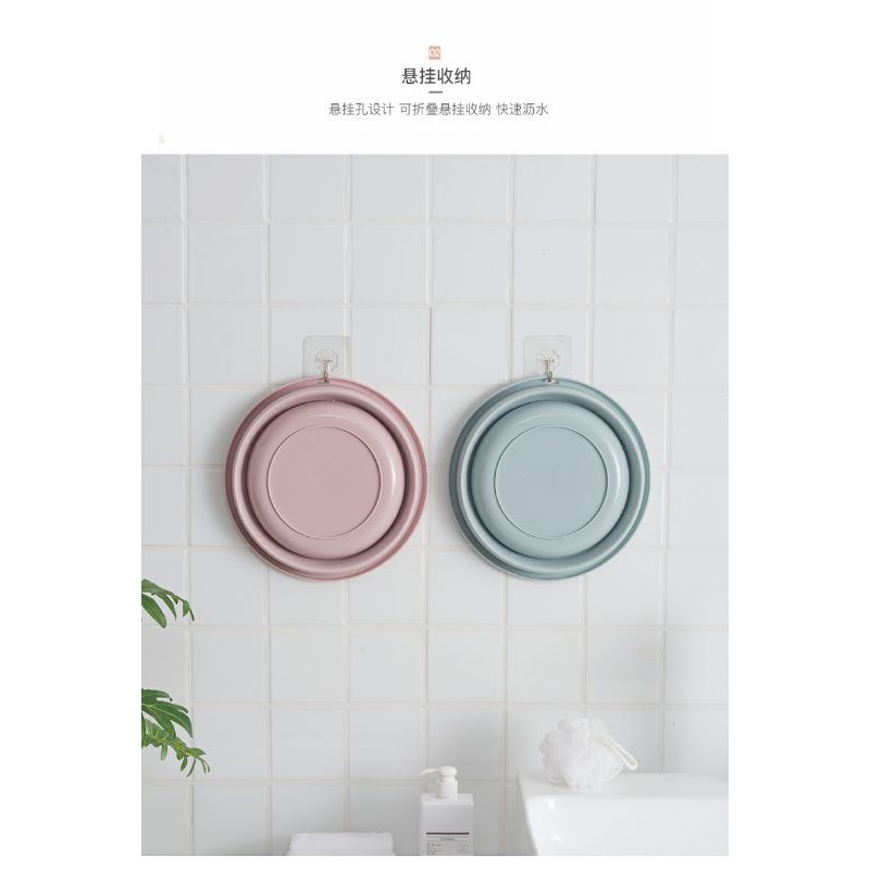 Travel Basin Washtub silicone/Baskom lipat praktis dibawa bepergian