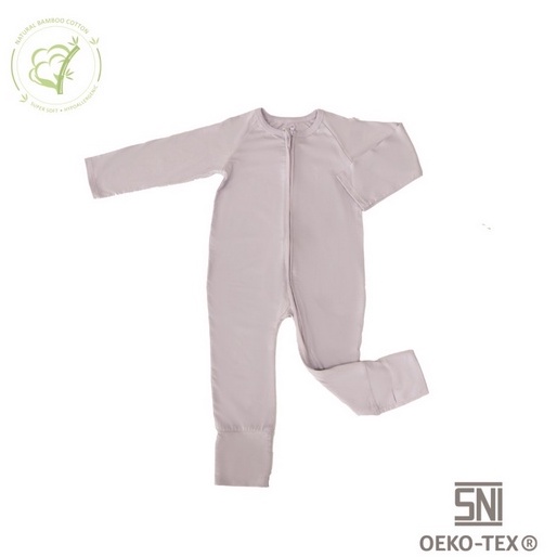 Bamboo and Bub - Sleepsuit Zipper Sleep Suit Baju Tidur Anak Bayi  Lengan Panjang Resleting Piyama Bambu