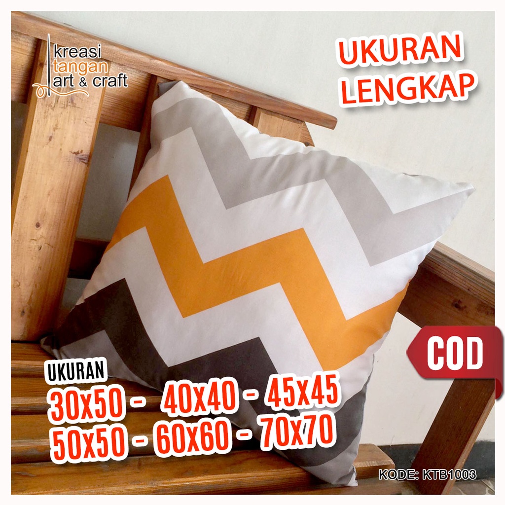 SARUNG BANTAL SOFA Ukuran 30x50, 40x40, 45x45, 50x50, 60x60, 70x70 - KTB1003