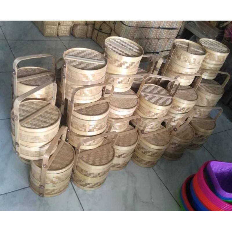 rantang bambu susun 2