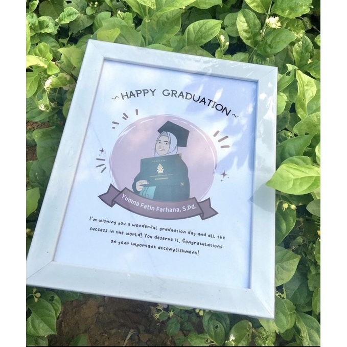 KADO FOTO WISUDA ILUSTRASI TERMURAH UKURAN 10 R