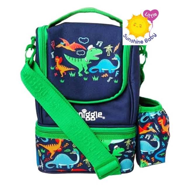 Smiggle Green Dino Lunch Bag - Tas Bekel Smiggle Ori