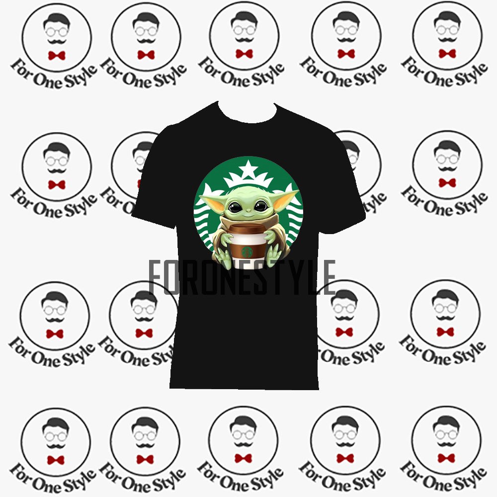 kaos ALIEN STARBUCKS - Baju Kaos Starbucks - Custom kaos - Foronestyle