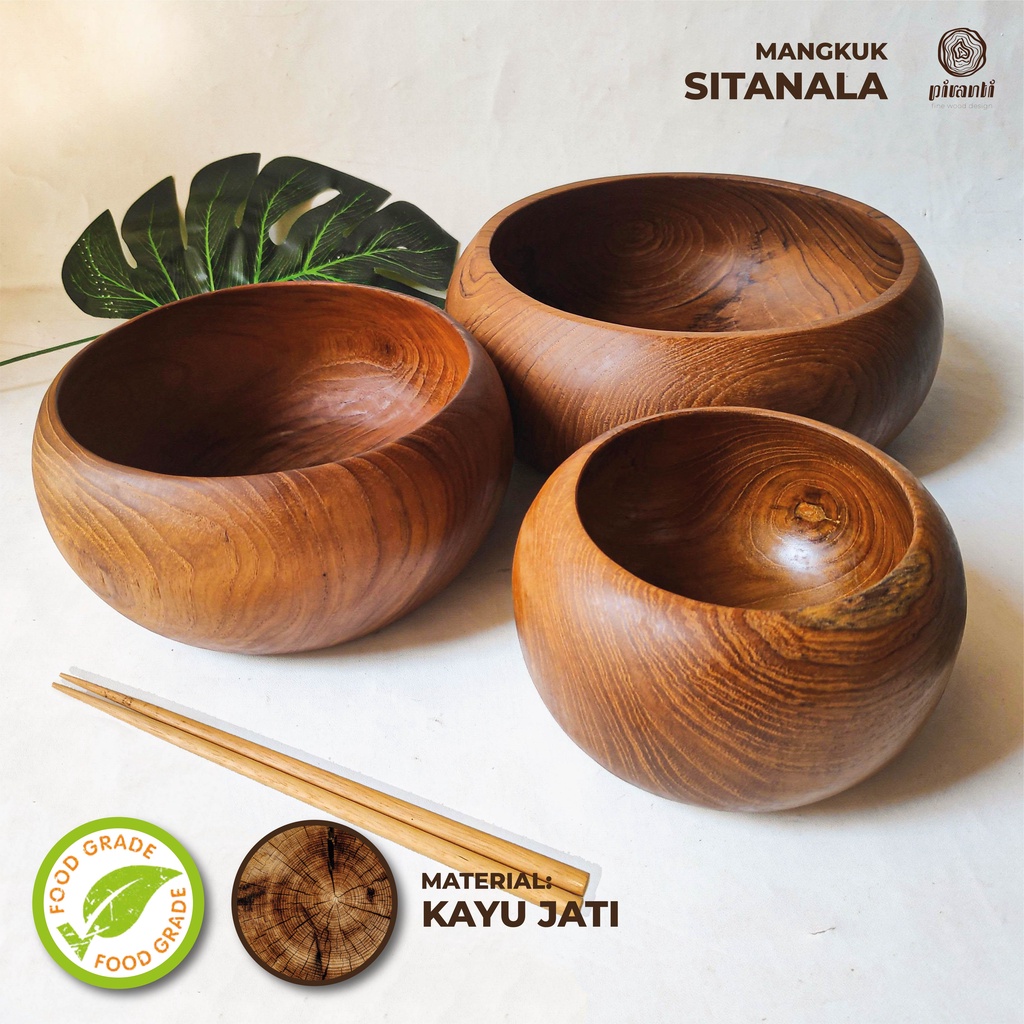 PIRANTI SOUVENIR MANGKOK MANGKUK KAYU MAKAN MIE RAMEN SUP LUCU MURAH BESAR KECIL SET