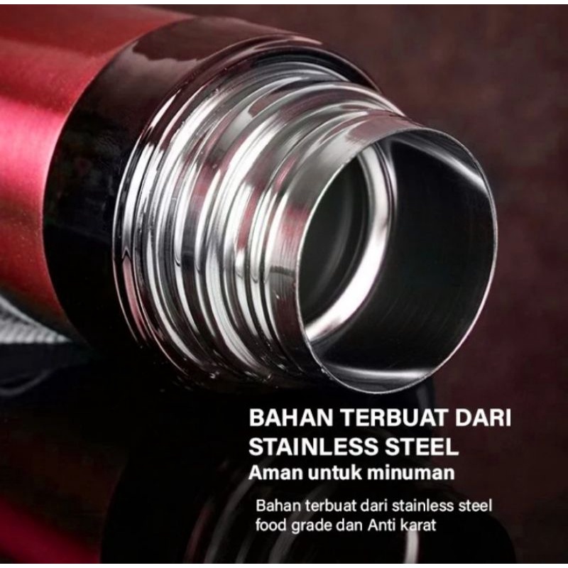 GM Bear Botol Minum Termos - Thermos Tumbler 500ml - Merah