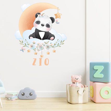 Wall decals animal panda wall sticker stiker wallpaper dekorasi rumah hiasan kamar