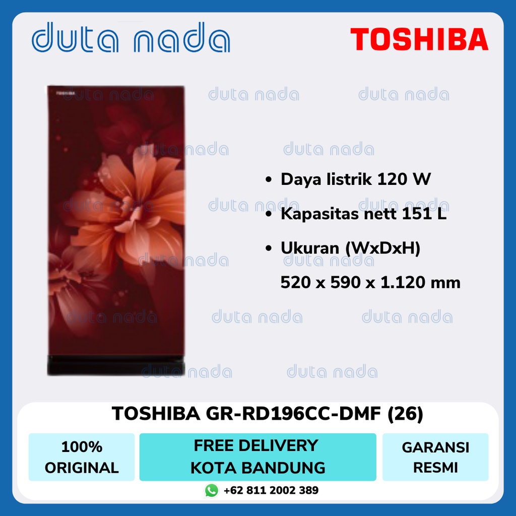 TOSHIBA KULKAS 1 PINTU GR-RD196CC-DMF (26)