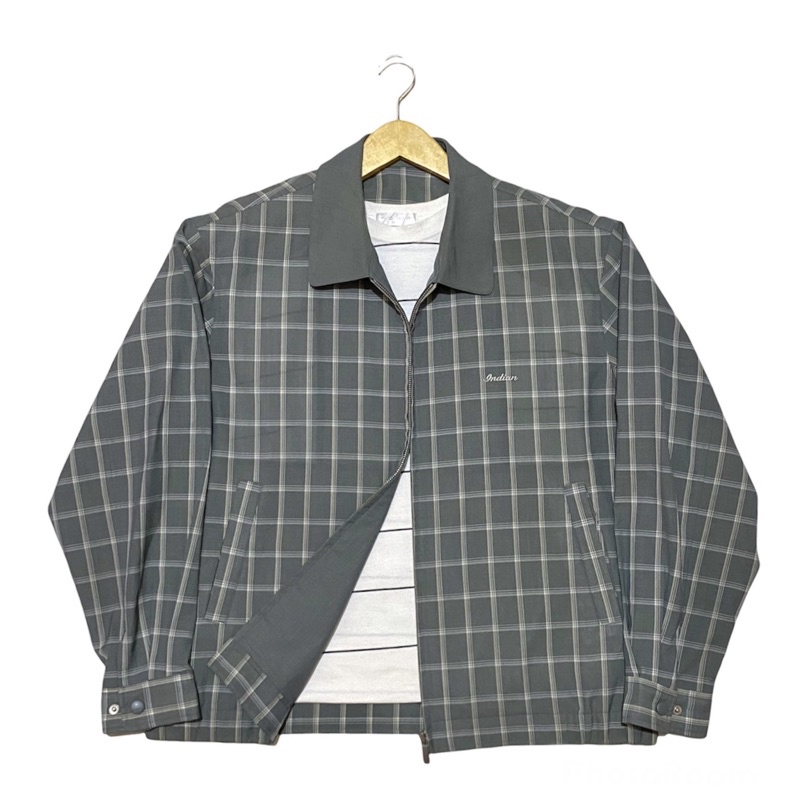 ✨New Stock 18 Februari 2022 ✨ Vintage Jacket  / Branded Harrington Jaket / Casual Thrift Bomber Jaket Second / Tartan Jacket / Jaket Bekas / Thrifting Jaket Casual Branded Original-Indian Tartan 🌲