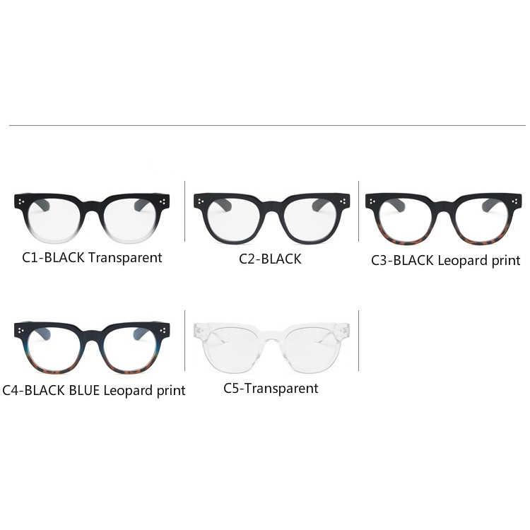 Fashionable metal hinge anti-blue light retro business literary thick frame glasses