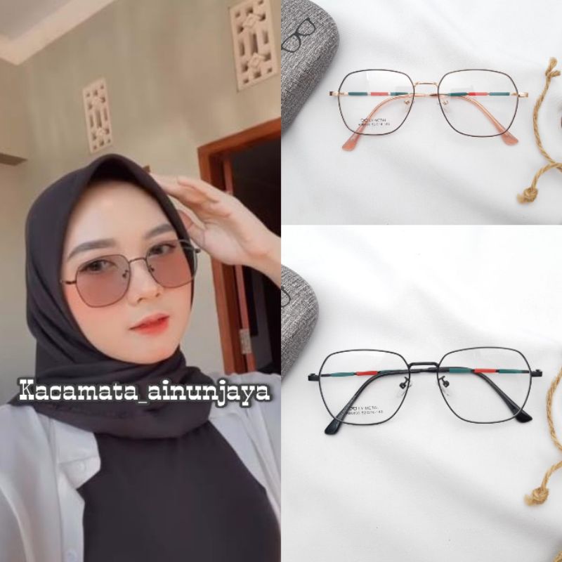 Kacamata Besi Kotak | Kacamata Antiradiasi | kacamata minus | kacamata Photocromic | F 6803