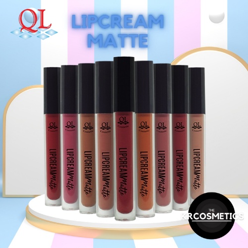 Lipcream Matte QL Cosmetic - LIPSTIK QL MATTE nude 3,5 gr