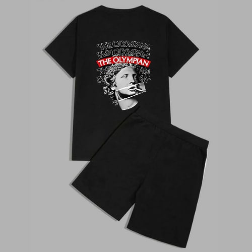 Clothing May - 1 Set David The Olympian 1 Set One Set Oneset Satu Pasang Satu Setel Fashion Sepasang Kaos Koas Set Boxer Distro Kekinin T Shirt Tshirt T-Shirt Premium Murah Unisex Sablon Dtf Murah Celana Pria Pendek Tali Kolor Bokser