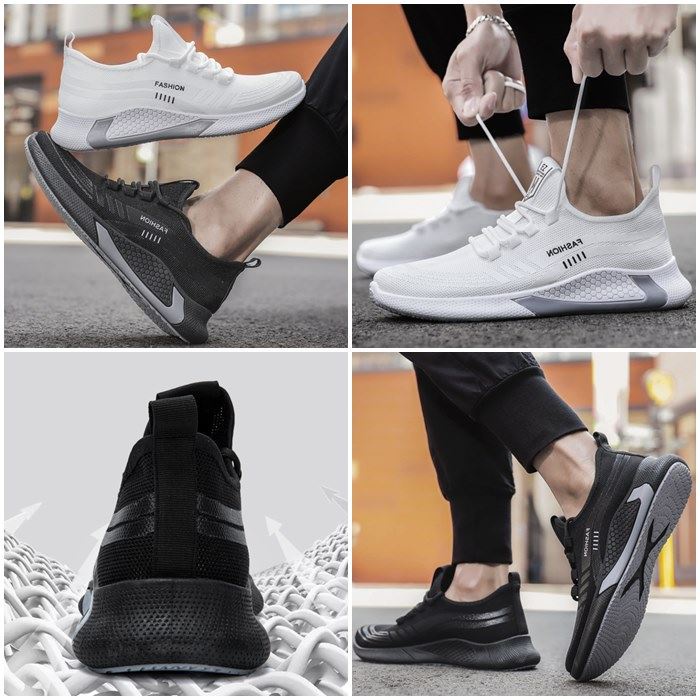 BJS211 - BLACK/WHITE - Sepatu Sneakers Pria Modis SEPATU LAKI-LAKI SNEAKERS TALI FLAT FASHION IMPORT TERMURAH TERLARIS TERBARU BAGSTORE JAKARTA JSS211