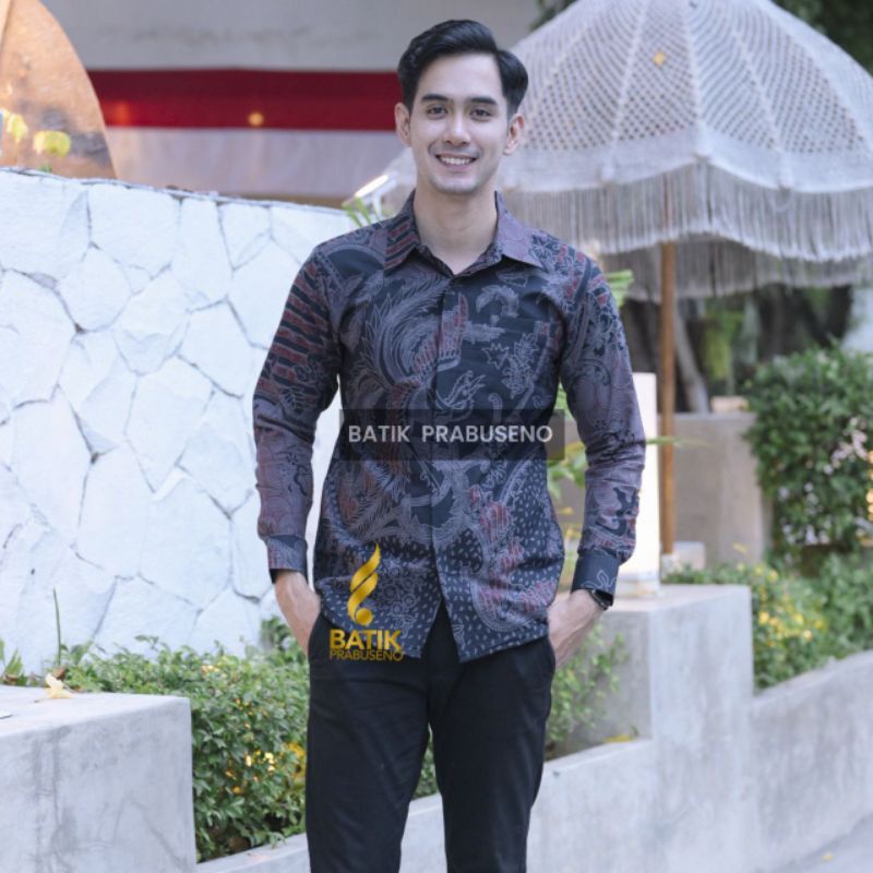 BATIK TERBARU PRIA MOTIF JORDAN BATIK PANJANG BATIK SLIMFIT ORIGINAL PRABUSENO