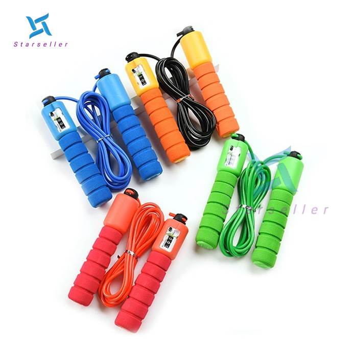 Termurah Jump Skipping Rope Soft Handle Counter Tali Skiping