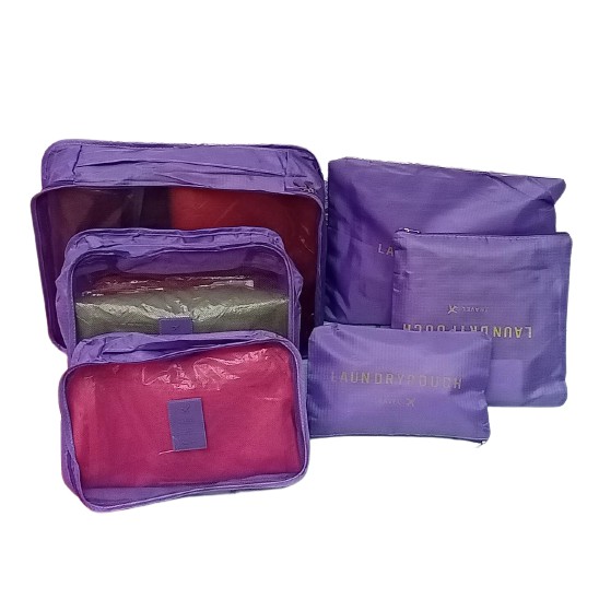 Satu7an TT-04-6IN1 Travel 6 in 1 Bag Set Storage Tas Penyimpanan Laundry Pouch Travel Organizer
