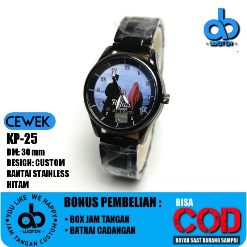 Jam Tangan Custom Desain Foto | Bisa Request Desain | BONUS BOX DAN BATRAI CADANGAN