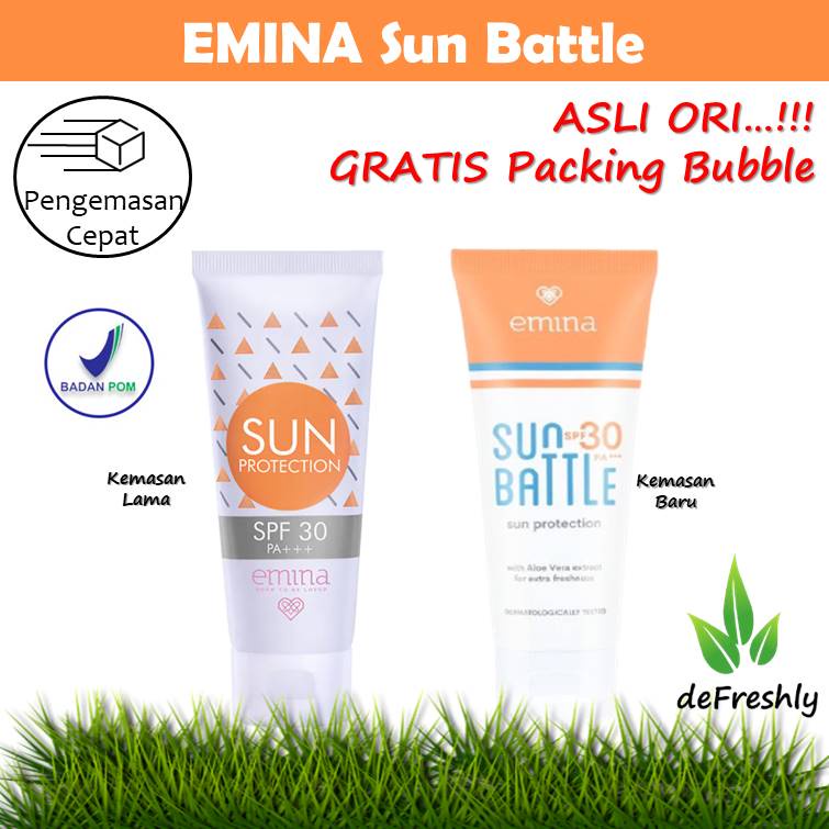 EMINA Sun Battle SPF 30 PA+++ 60ml - Sunscreen Tabir Surya Wajah Badan Sunblock