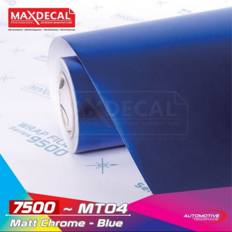 Sticker Maxdecal 7500 MT04 Blue Matt Chrome Biru Metalik Doff Premium Wrap