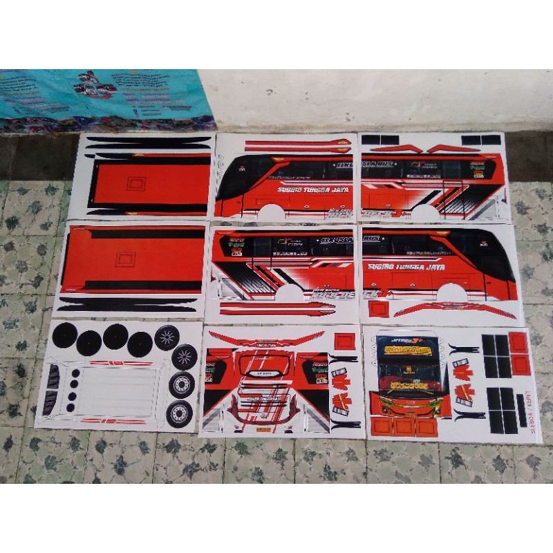 🆕Lembaran PaperCraft Bus STJ Szarabajka JB3+HDD Ukuran Super Jumbo Skala 1:14