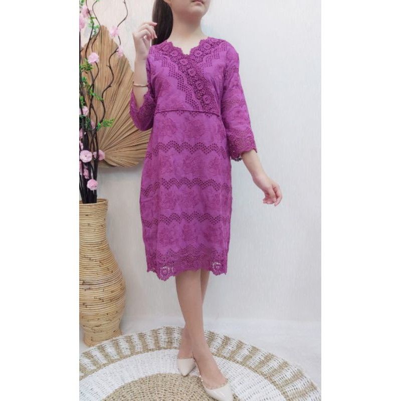 DRESS KATUN BOLONG CHIBI IMPORT LIST BORDIR