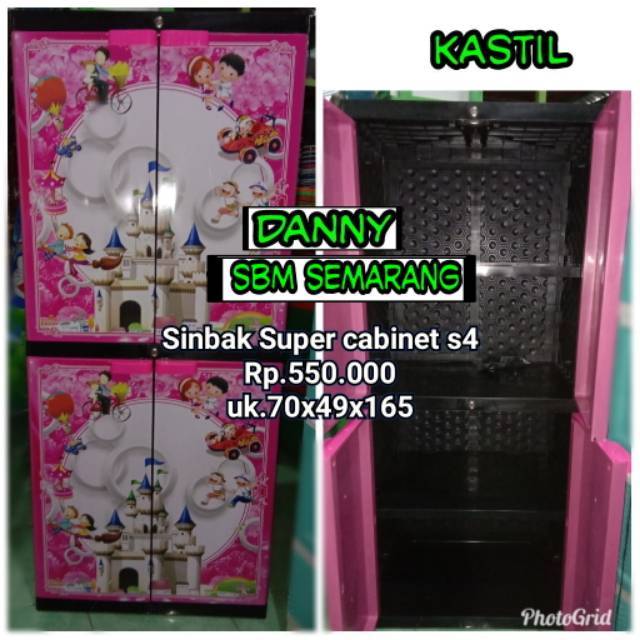Lemari plastik Sinbak susun 4 gambar Kastil KHUSUS KIRIM Lemari plastik Sinbak susun 4 gambar Kastil KHUSUS KIRIM