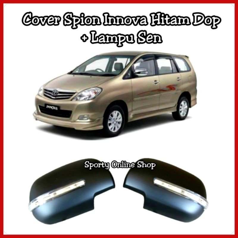 Cover Spion Innova Hitam Dop + Lampu Sen