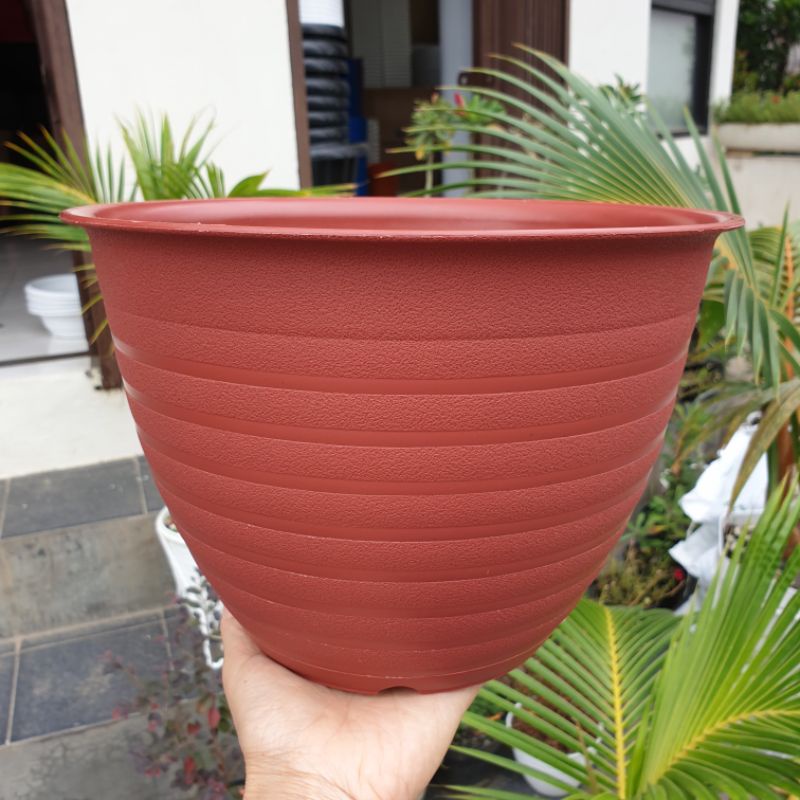 POT SUPER TAWON ST UK 24 diameter 24cm pot bunga tawon putih warna warni bagus murah berkualitas