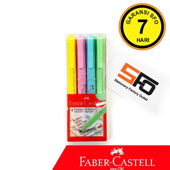 

Kualitas terbaik] Textliner Pastel Pen Faber Castell 38 set 4