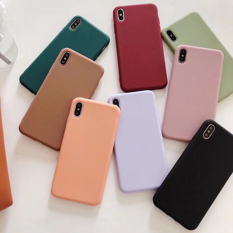 Kualitas tinggi soft matte tutup pelindung untuk iPhone i6 6S i7 8Plus X XS Max XR SE2 tutup pelindung