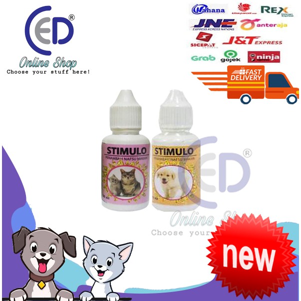 stimulo 30ml vitamin penambah nafsu makan untuk kucing &amp; anjing