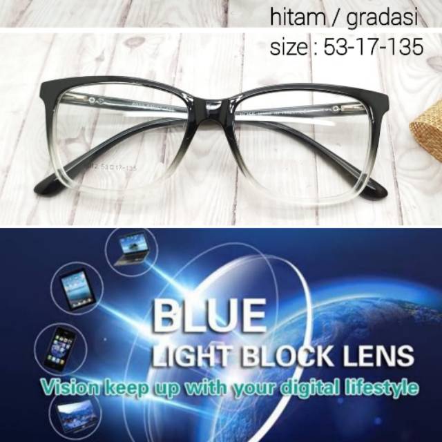 Frame Kacamata Trendy &amp; Terbaru + Lensa BLUERAY , Kaca mata Minus, Kacamata Anti Radiasi