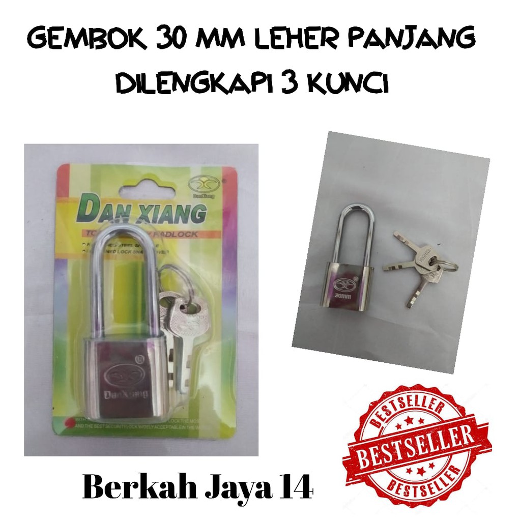 GEMBOK BAJA 30 MM LEHER PANJANG PENDEK GEMBOK SEPEDA PAGAR HARGA TERMURAH BAHAN BERKUALITAS