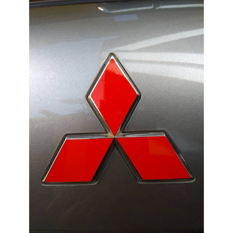 Stiker Logo Mitsubishi Xpander Merah Depan Belakang stir mobil