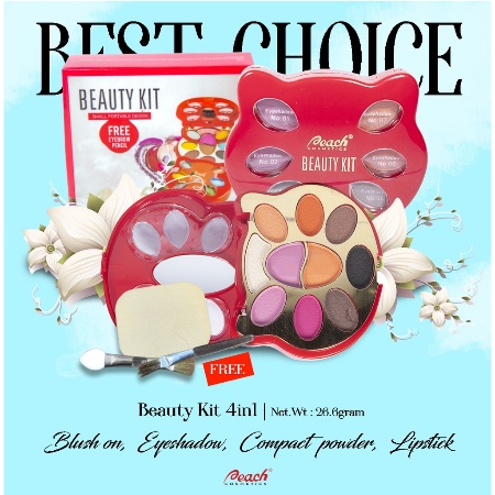 ⭐BAGUS⭐ PEACH BEAUTY KIT / MINI MAKE UP KIT (BPOM)