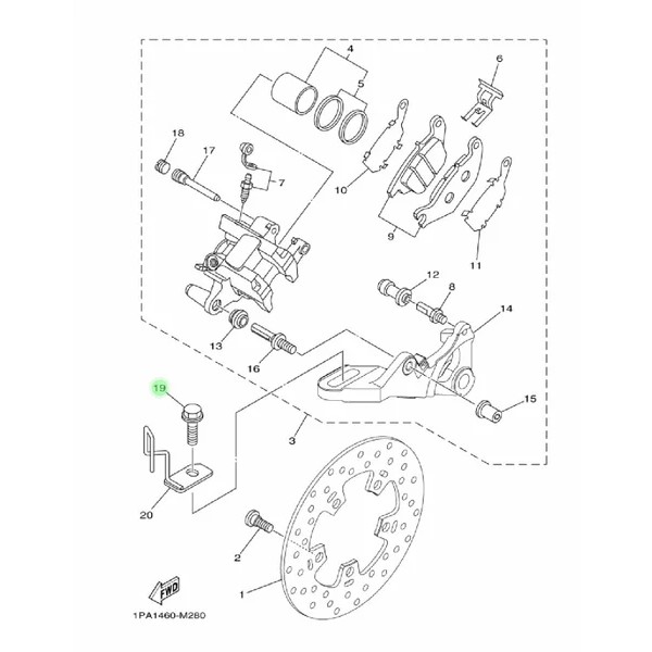 BAUT TAHANAN DUDUKAN BRACKET KALIPER CALIPER BELAKANG VIXION NEW BK8 NVL NVA ORIGINAL 95812-10030