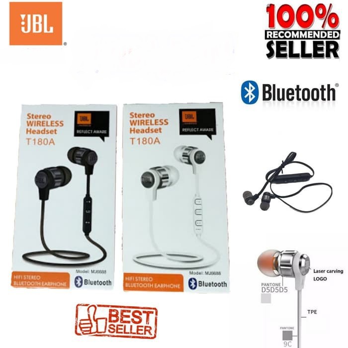 HEADSET BLUETOOTH JBL T180A MS-TF400 / HANDSFREE JBL SPORT WIRELESS