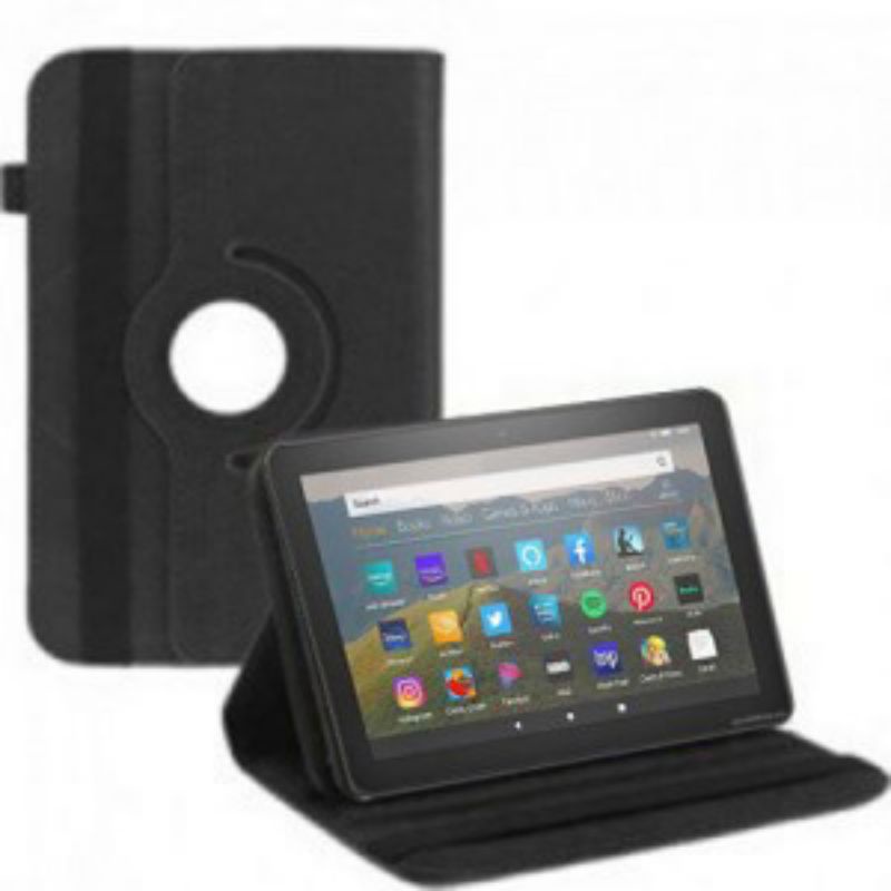 Rotate Rotary Flip Leather Case Casing Cover Amazon Tab Tablet Android Kindle Fire 10.1 Inch HD HD10, 10 Plus + 2021