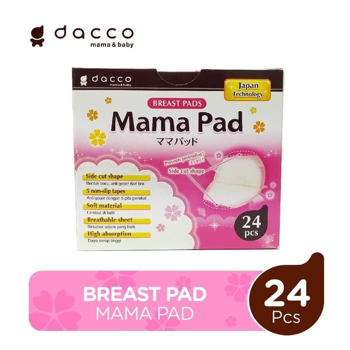 Mamapad Breastpad isi 56 / 24 pcs 3D Side Cut Shape Dacco / Mama Pad Breast Pad Premium 68 EXP 2025