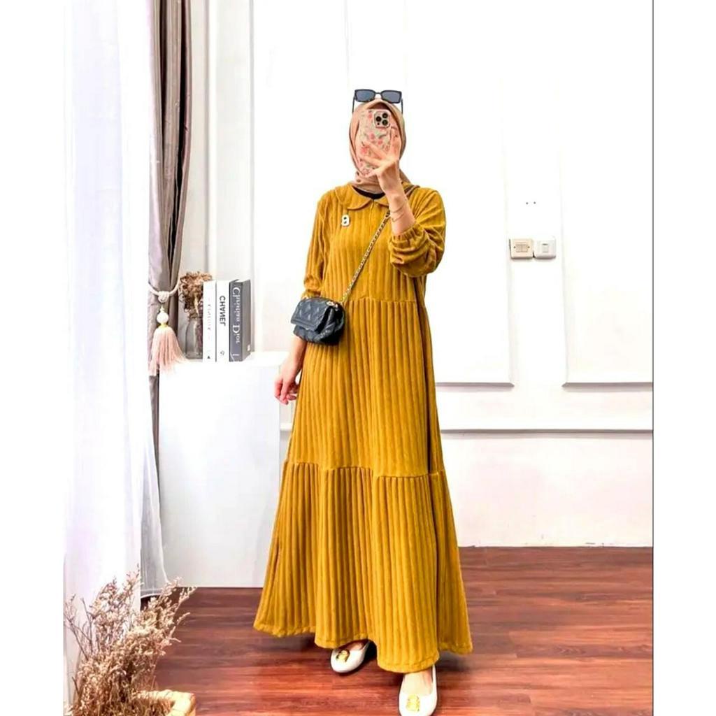 LANGSUNG KIRIM GAMIS HORNET KNIT PREMIUM JUMBO LD 130  BB 120 KG READY UKURAN  M,L,XL,XXL,XXXL  MIDI DRESS HORNET PREMIUM