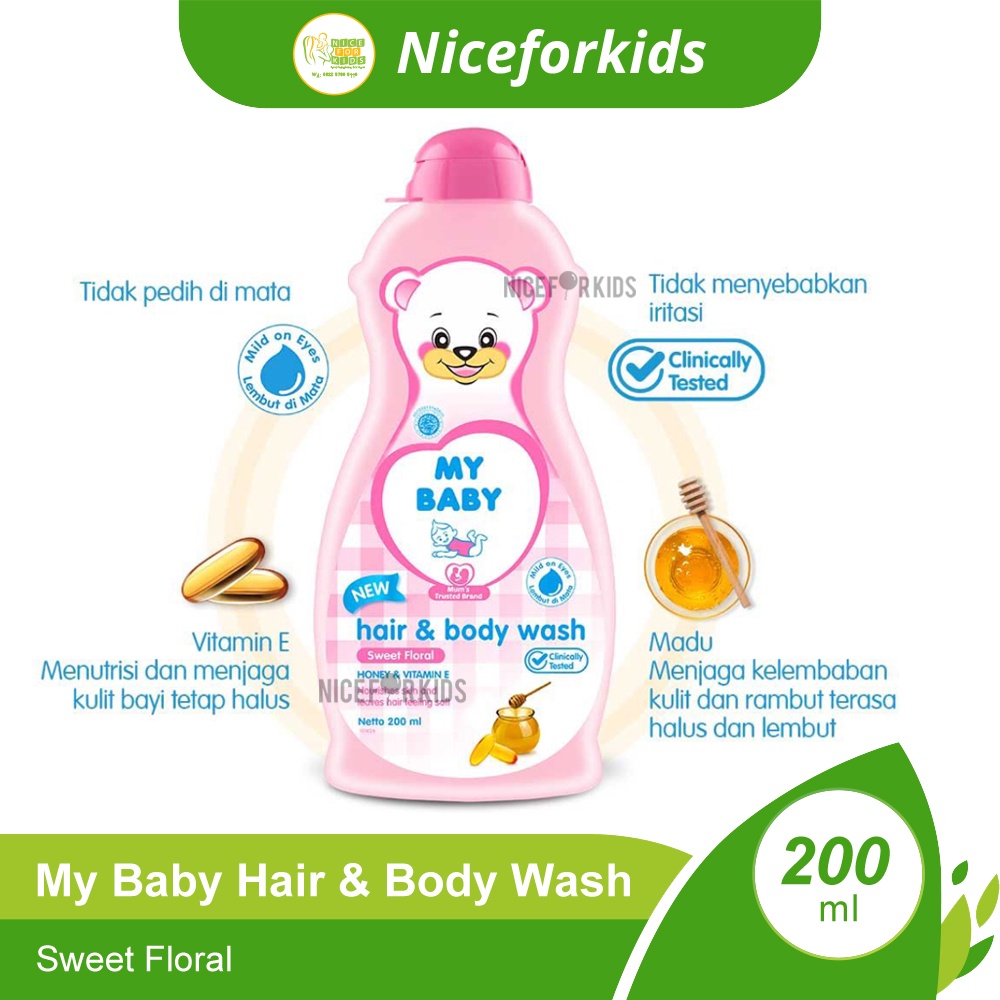 My Baby Hair &amp; Body Wash 200ml / Sabun Mandi 2in1 200ml